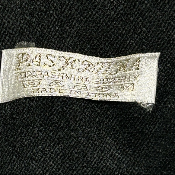 Pashmina Green White Ombre Flat Knotted Fringe Cashmere Wool Silk Scarf NWOT - Picture 3 of 16